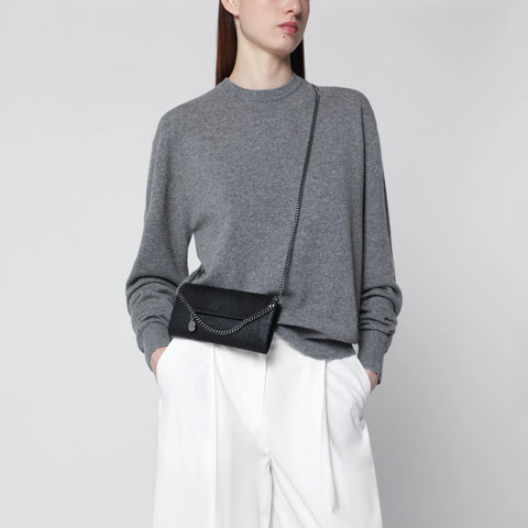 Stella McCartney Falabella black crossbody wallet