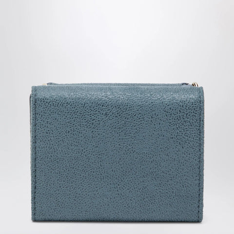 Stella McCartney Light Blue Falabella Trifold Wallet With Chain