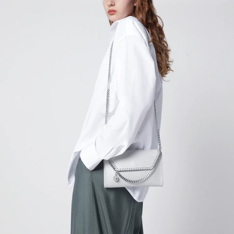 Stella McCartney Pearl grey Falabella shoulder wallet bag