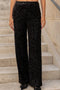 Straight Sequin Pants