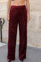 Straight Sequin Pants