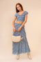 Stretch Lace Crop Top and Maxi Skirt Set