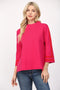 Stripe Mock Neck Sweater FUCHSIA-Sweater-FATE-S-FUCHSIA-Urbanheer