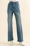 Stripe Side Panel Denim Jeans-Jeans-Blue B-S-DENIM-Urbanheer