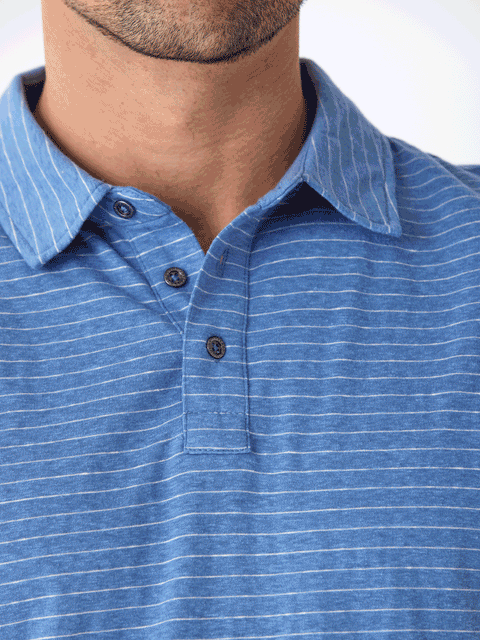 Stripe Triblend Jersey Polo