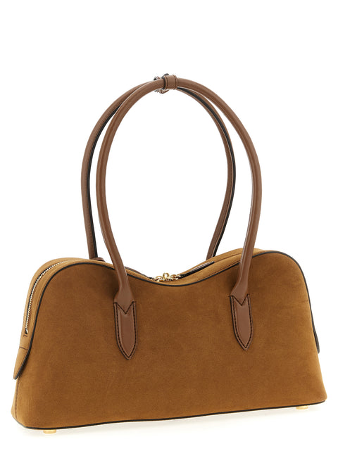 Suede Shoulder Bag with Breathable Hemp Lining
