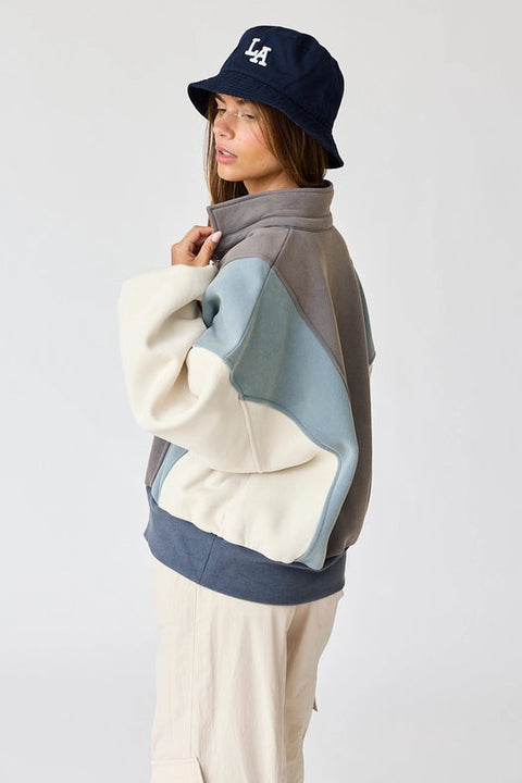 Sweatshirt Blue Multi-Sweatshirt-Papermoon-S-Urbanheer