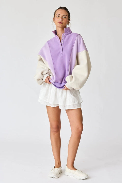 Sweatshirt Lavender Multi-Sweatshirt-Papermoon-S-Urbanheer