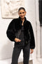 Synthetic Fur Jacket with Patch Pockets