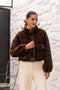 Synthetic Fur Jacket with Patch Pockets
