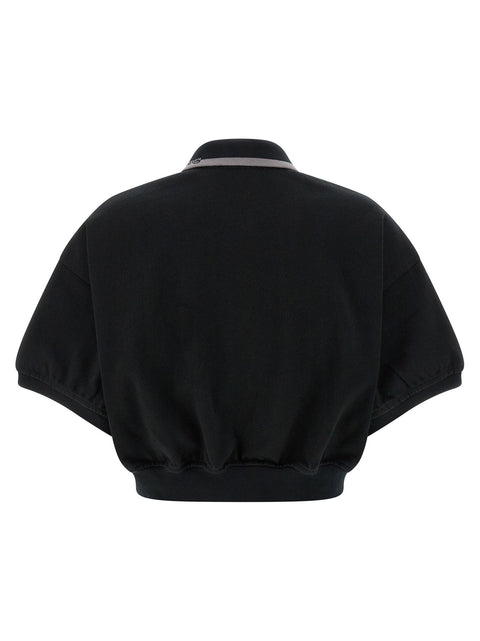 T By Alexander Wang Intarsia Collar Polo Shirt