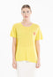 T-shirt col rond en cachemire jaune fluo brodé femme - KELLY 15-col rond femme-Studio Cashmere8-S-M-SC8-01096-jaune fluo/imprimé-Urbanheer