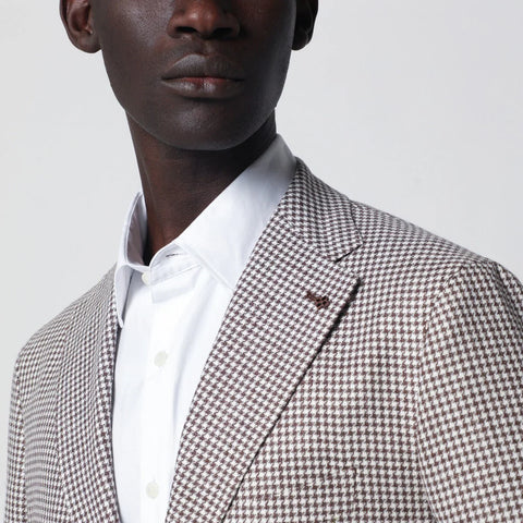 Tagliatore Single-breasted jacket with brown pattern