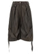 The Attico Brown Leather Bermuda Shorts