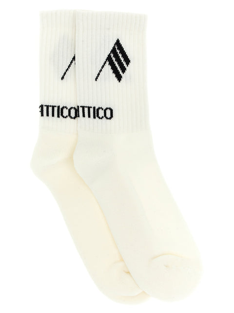 The Attico Logo Intarsia Socks