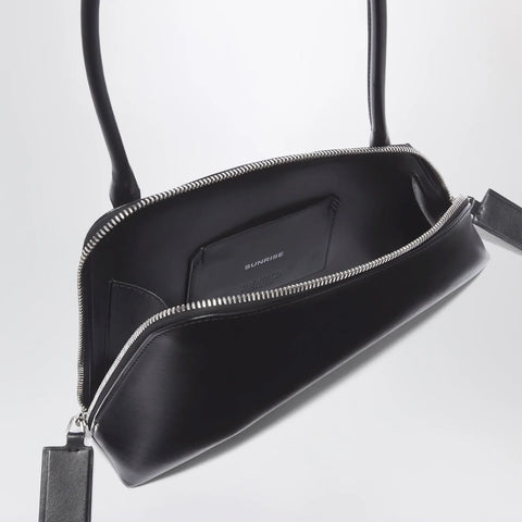 The Attico Sunrise bag black in leather