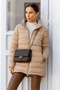 The Dorchester | Down Coat with Chunky Zipper | Taupe