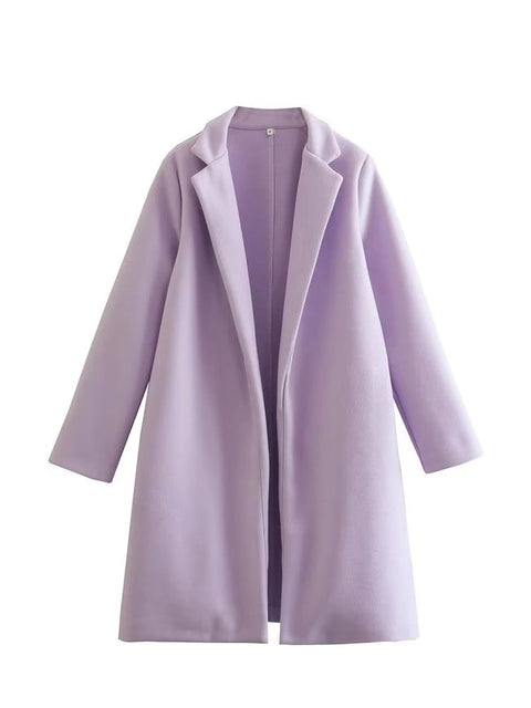 The Famous Zara Coat Solid Woolen Coats White Label-coats-Blak Wardrob-S-KH-Urbanheer