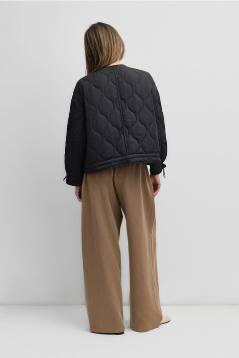 The Kara Jacket | Quilted Zip Jacket BLACK-Jacket-MOD REF-S-BLACK-Urbanheer