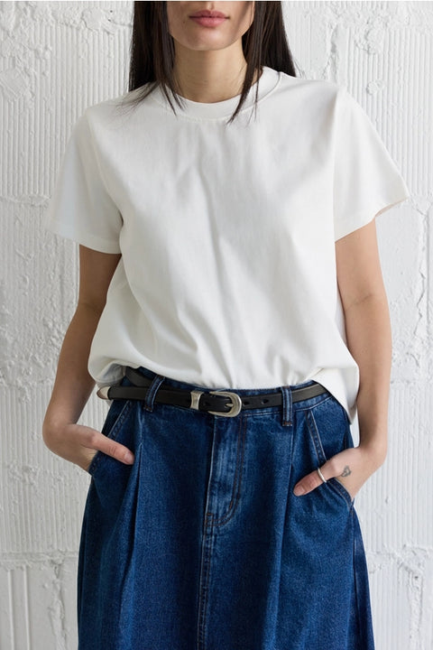 The Lanie Top | Everyday Cotton T-Shirt WHITE-T-Shirt-MOD REF-S-WHITE-Urbanheer