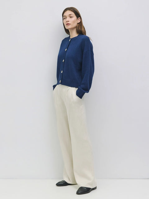 The Lucy Cardigan | Boxy Fit Button-Down Cardigan NAVY-Cardigan-MOD REF-S-NAVY-Urbanheer