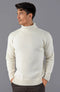 The Modern Submariner - Roll Neck Merino Wool Jumper Ecru-Jumper-Paul James Knitwear-XS-Ecru-Urbanheer