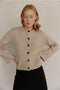 The Tyler Cardigan | Bell Sleeve Buttoned Cardigan Beige-Cardigan-MOD REF-S-Beige-Urbanheer