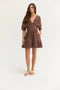 Thea Pleated Linen Mini Dress