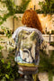 Theatre of Dreams Cropped Bamboo Kimono with Swan-Kimono-Market of Stars-length 60cm width 74 cm-Urbanheer