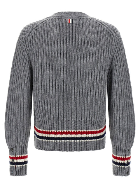 Thom Browne Rwb Tape Cardigan