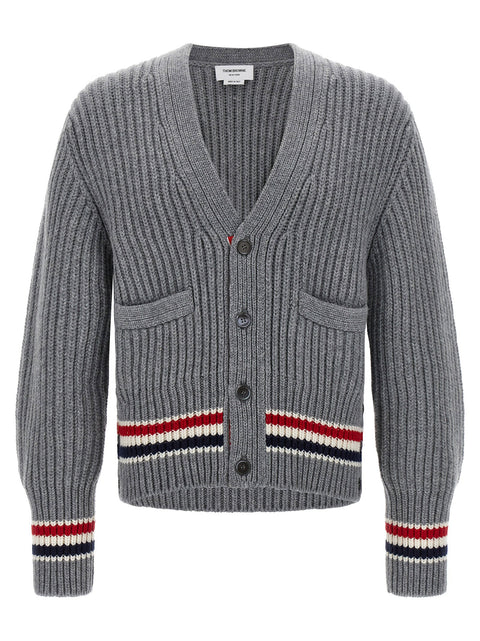 Thom Browne Rwb Tape Cardigan