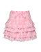 Tiered Print Skirt with Lace Detail