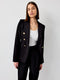 Timeless Fitted Double-Breasted Suit Jacket with Gold Buttons Black-Jacket-Attentif Paris-S-Black-Urbanheer