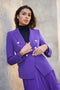Timeless Fitted Double-Breasted Suit Jacket with Gold Buttons Violet-Jacket-Attentif Paris-S-Violet-Urbanheer