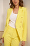 Timeless Fitted Double-Breasted Suit Jacket with Gold Buttons Yellow-Jacket-Attentif Paris-S-Yellow-Urbanheer