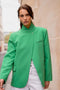 Timeless Structured Jacket with Fold-Down Officer Collar