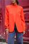 Timeless Structured Jacket with Fold-Down Officer Collar
