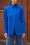 Timeless Structured Jacket with Fold-Down Officer Collar
