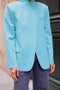 Timeless Structured Jacket with Fold-Down Officer Collar