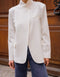 Timeless Structured Jacket with Fold-Down Officer Collar