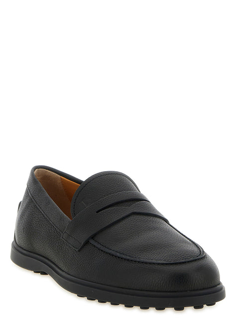 Tod's Hammered Leather Loafers