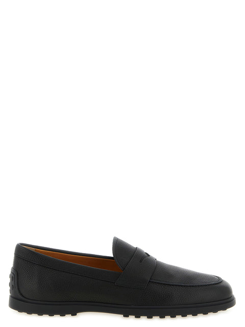 Tod's Hammered Leather Loafers
