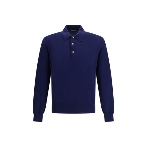 Tom Ford Blue Cotton Polo Shirt