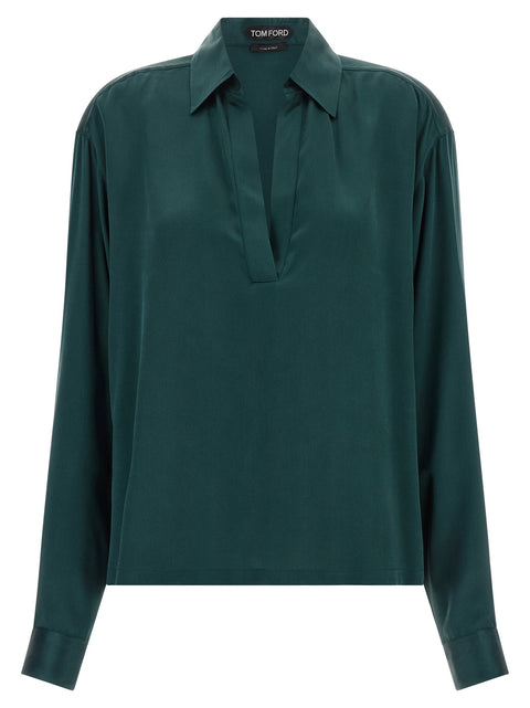Tom Ford Satin Silk Polo Shirt