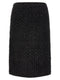 Tory Burch Black Metallic Tweed Skirt
