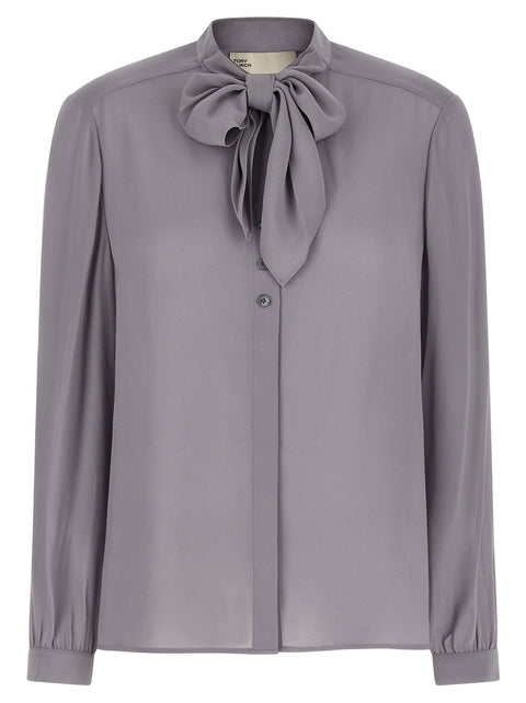 Tory Burch Georgette Bow Blouse
