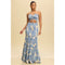 Tropical Leaves Katia Scrunch Maxi Dress LT BLUE-Dress-Luxxel-S-LT BLUE-Urbanheer