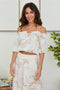 Tropical Print Croped Linen Top