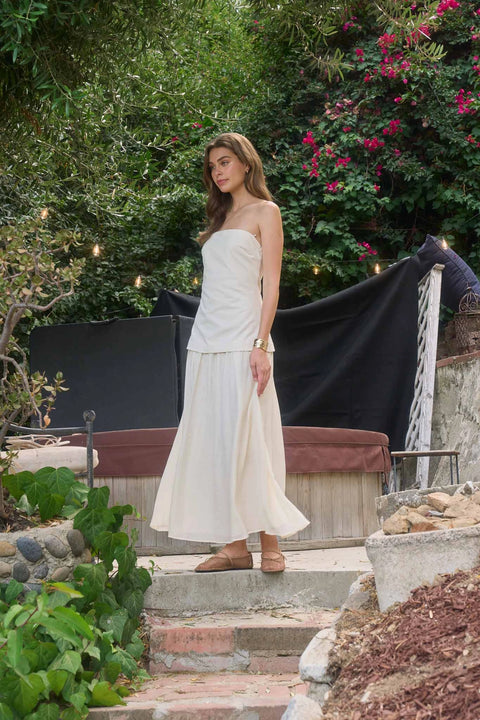 Tube Top Longline Midi Dress