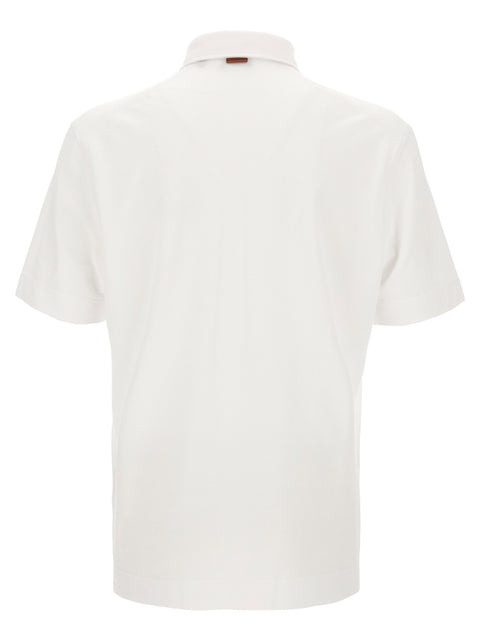 Zegna Piqué Cotton Polo Shirt
